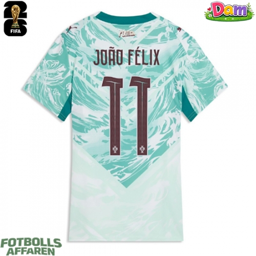 Portugal Joao Felix #11 Bortatröja Kvinnor VM 2026 Kortärmad